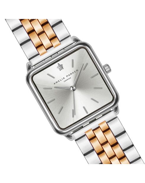 Montre Femme Plaza en Acier rose doré/argenté