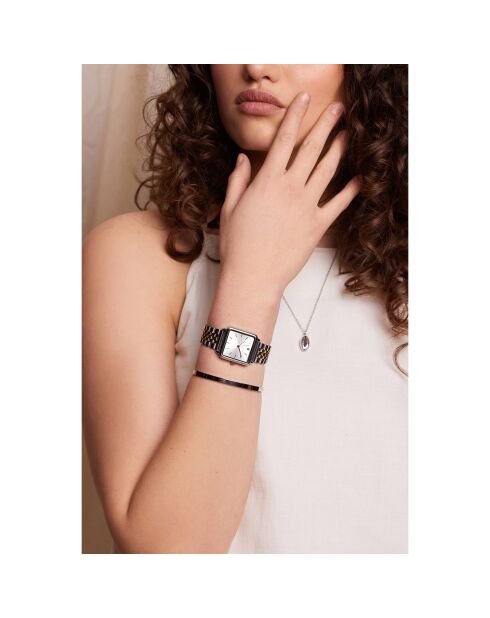 Montre Femme Plaza en Acier rose doré/argenté