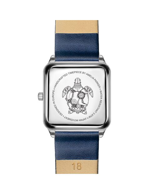 Montre Femme Plaza en Cuir bleu foncé