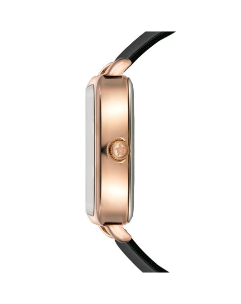 Montre Femme Gold Plaza en Cuir noire