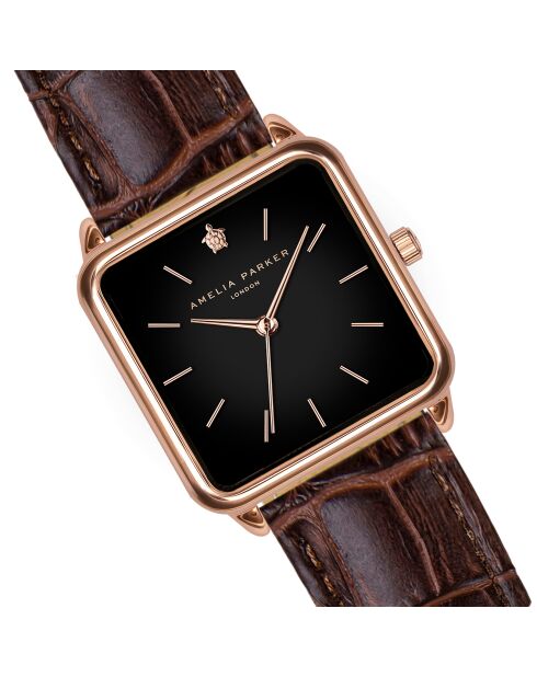 Montre Femme Night Plaza en Cuir marron