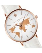 Montre Femme Vacation en Cuir blanche