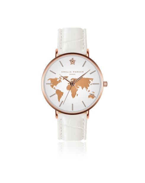 Montre Femme Vacation en Cuir blanche