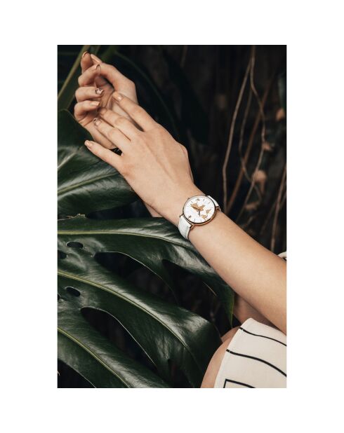 Montre Femme Vacation en Cuir blanche