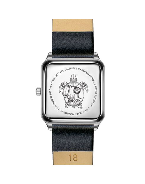 Montre Femme Night Voyage en Cuir noire