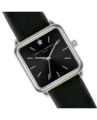 Montre Femme Night Voyage en Cuir noire