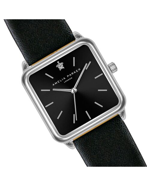 Montre Femme Night Voyage en Cuir noire
