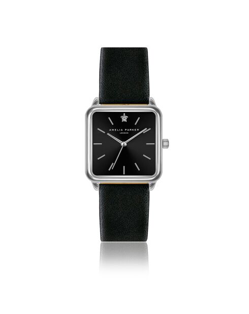 Montre Femme Night Voyage en Cuir noire