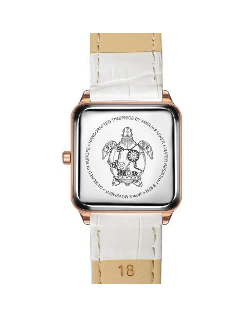 Montre Femme Bay en Cuir blanche
