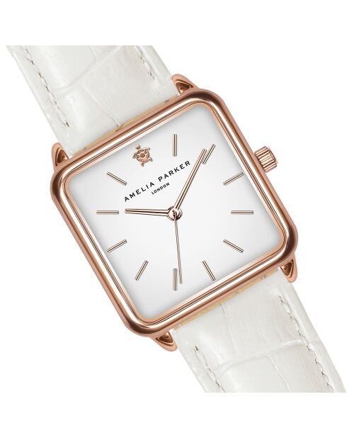 Montre Femme Bay en Cuir blanche