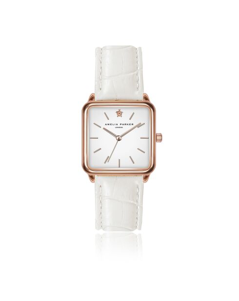 Montre Femme Bay en Cuir blanche