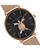 Montre Femme Sea Turtle en Acier rose doré