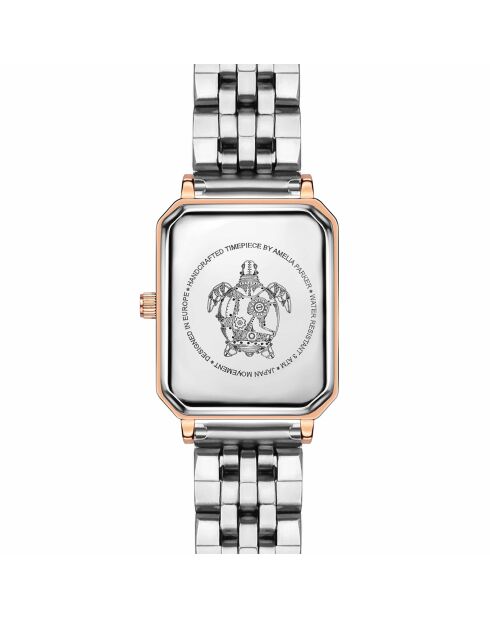 Montre Femme Serenity en Acier rose doré/argenté
