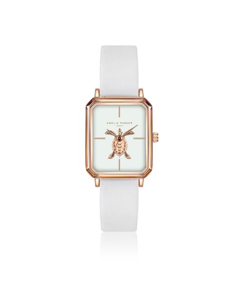 Montre Femme Serenity en Cuir blanche