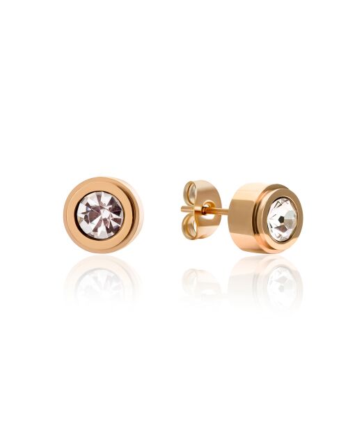 Boucles d'oreilles Sparkle rose doré