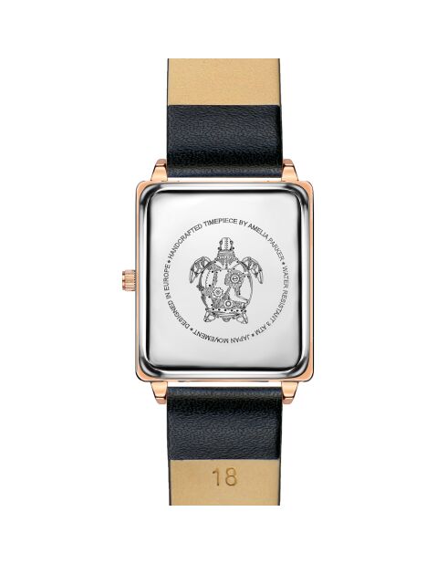 Montre Femme Joyful Journey en Cuir noire