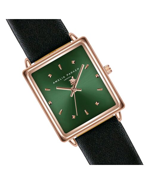 Montre Femme Joyful Journey en Cuir noire