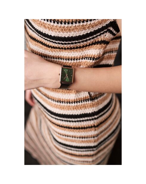 Montre Femme Joyful Journey en Cuir noire