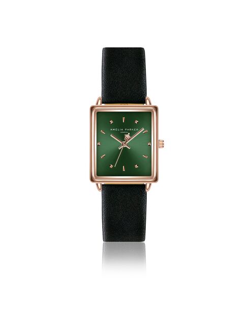 Montre Femme Joyful Journey en Cuir noire
