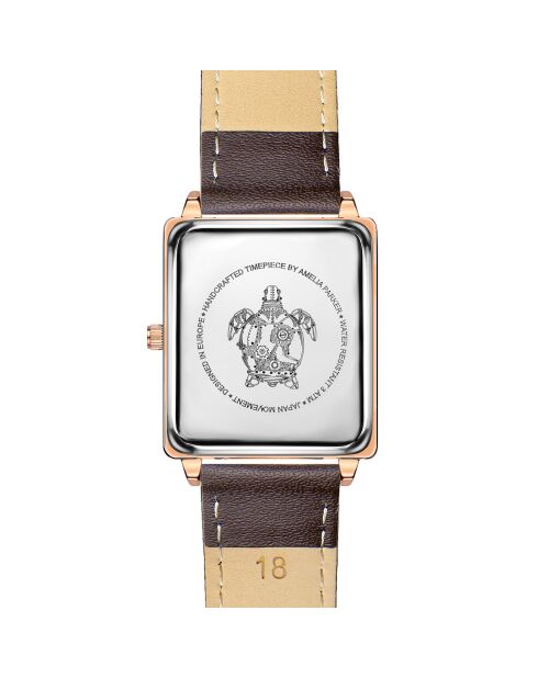 Montre Femme Joyful Journey en Cuir marron