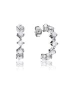 Boucles d'oreilles Wave argentées