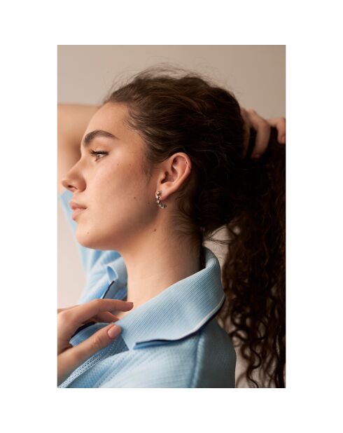 Boucles d'oreilles Wave argentées