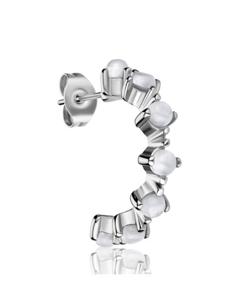 Boucles d'oreilles Wave argentées