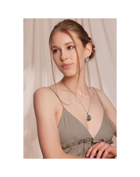 Boucles d'oreilles Thalina argentées