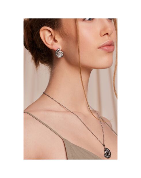 Boucles d'oreilles Thalina argentées
