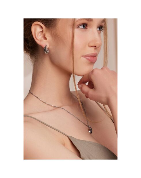 Boucles d'oreilles Lirien argentées