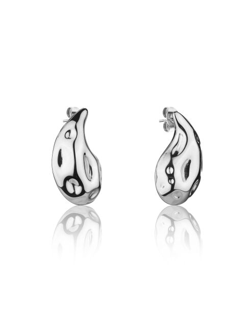 Boucles d'oreilles Lirien argentées