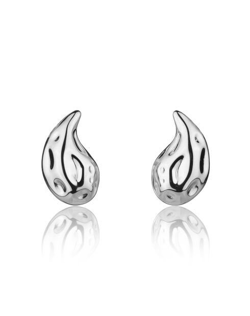 Boucles d'oreilles Lirien argentées