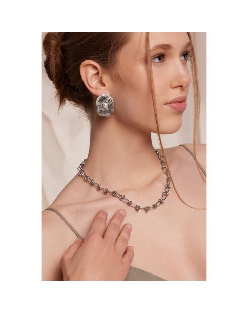 Boucles d'oreilles Zephyra argentées