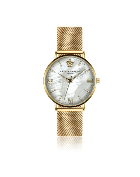 Montre Femme Pearl of the Sea en Acier dorée