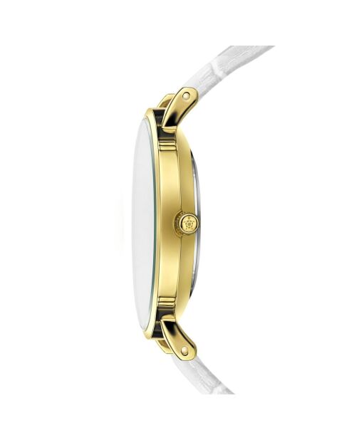 Montre Femme Pearl of the Sea en Cuir blanche