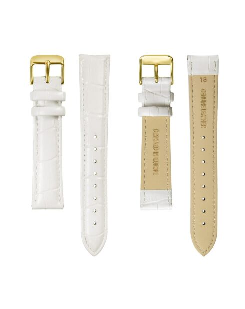 Montre Femme Pearl of the Sea en Cuir blanche