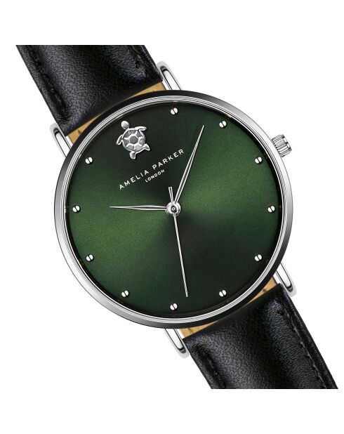 Montre Femme Maya Bay en Cuir noire