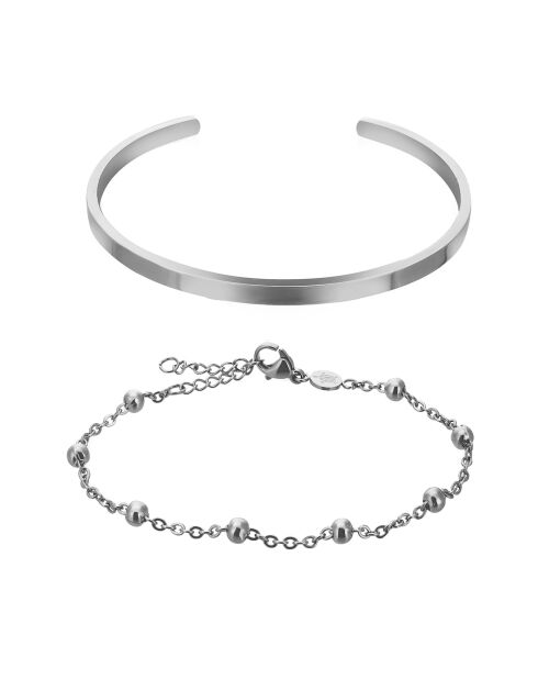 2 Bracelets Rustle argentés