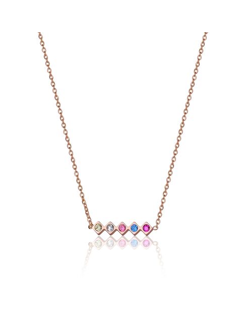 Parure Collier, Bracelet & Boucles d'Oreilles Butterfly Garden rose doré