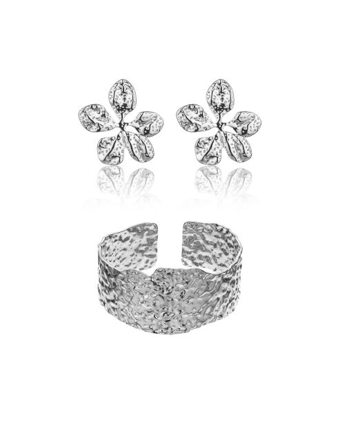Parure Bracelet & Boucles d'Oreilles Seabyn argentée