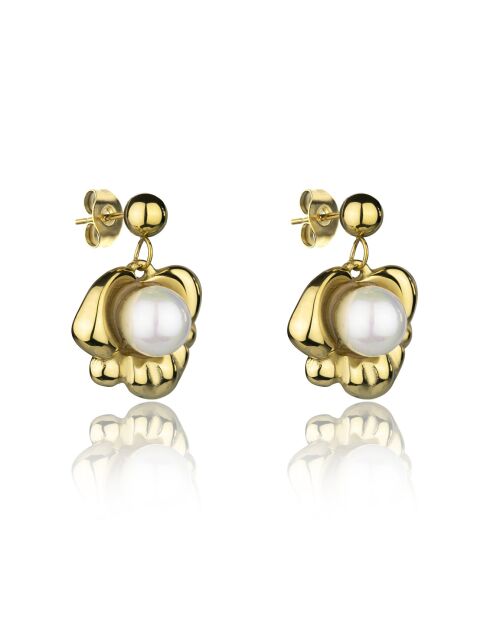 Parure Collier, Bracelet & Boucles d'Oreilles Pearl Nest dorée