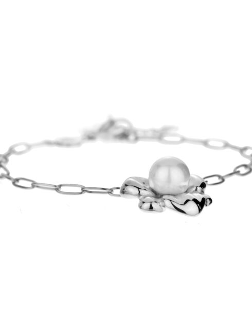 Parure Collier, Bracelet & Boucles d'Oreilles Pearl Nest argentée