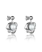 Parure Collier, Bracelet & Boucles d'Oreilles Pearl Nest argentée