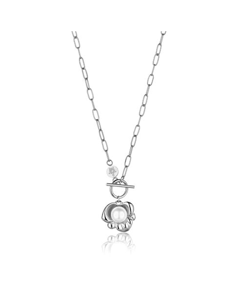 Parure Collier, Bracelet & Boucles d'Oreilles Pearl Nest argentée
