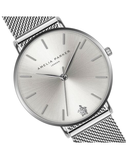 Set Montre Femme & Bracelet Capsule Grey en Acier argenté