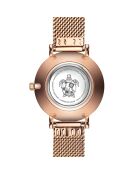 Set Montre Femme 2 Bracelets Petite Classique en Acier & Cuir rose doré/noir