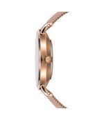 Set Montre Femme 2 Bracelets Petite Classique en Acier & Cuir rose doré/noir