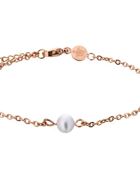 Set Montre Femme & Bracelet Petite Classique en Acier rose doré