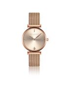 Set Montre Femme 2 Bracelets Gold Shore en Acier & Cuir rose doré/blanc