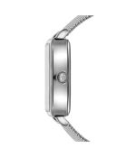 Set Montre Femme 2 Bracelets Plaza en Acier & Cuir argenté/bleu foncé